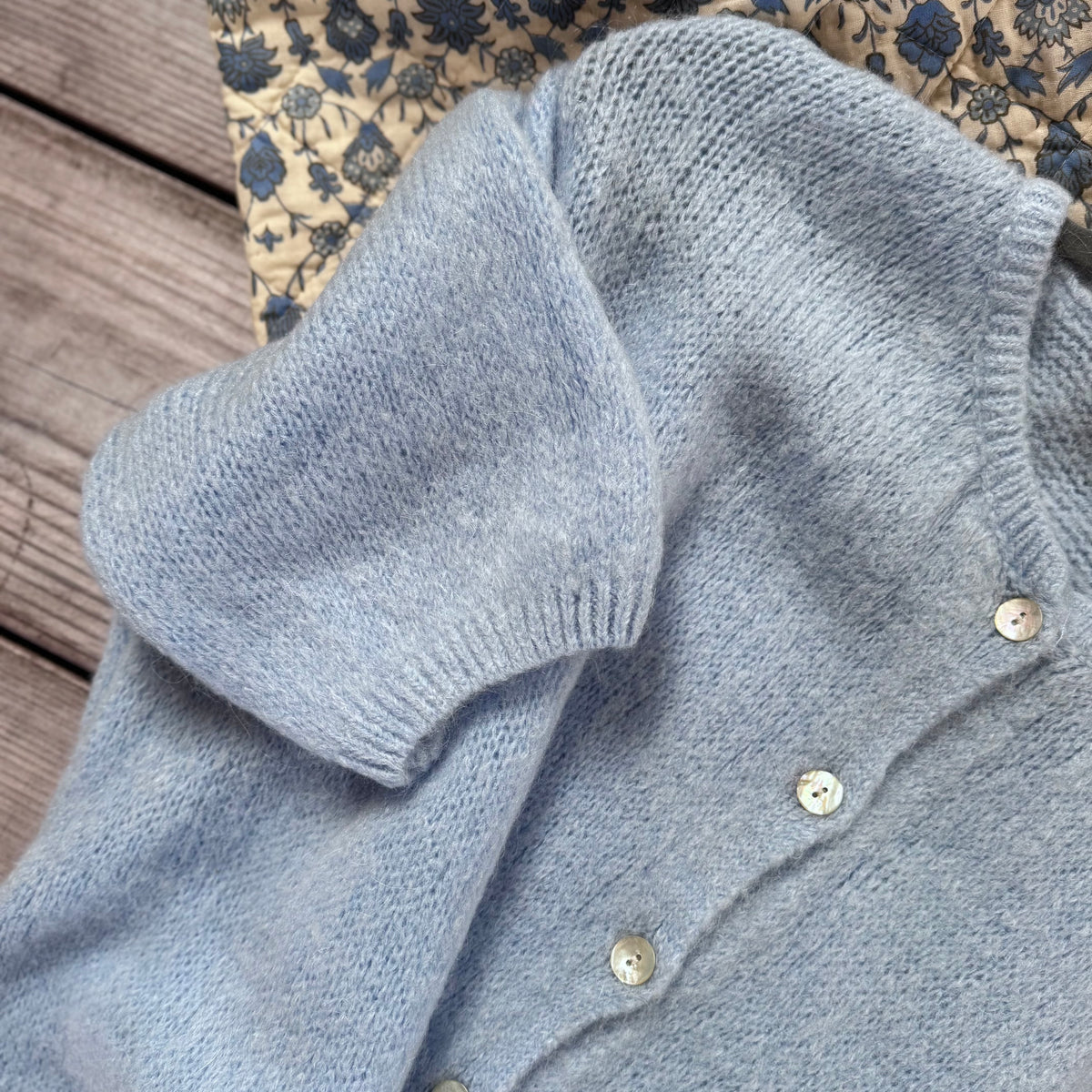 BoTT Lined Mohair Cardigan 水色 XL BoTT / LINED MOHAIR CARDIGAN / LIGHT BLUE | Sop