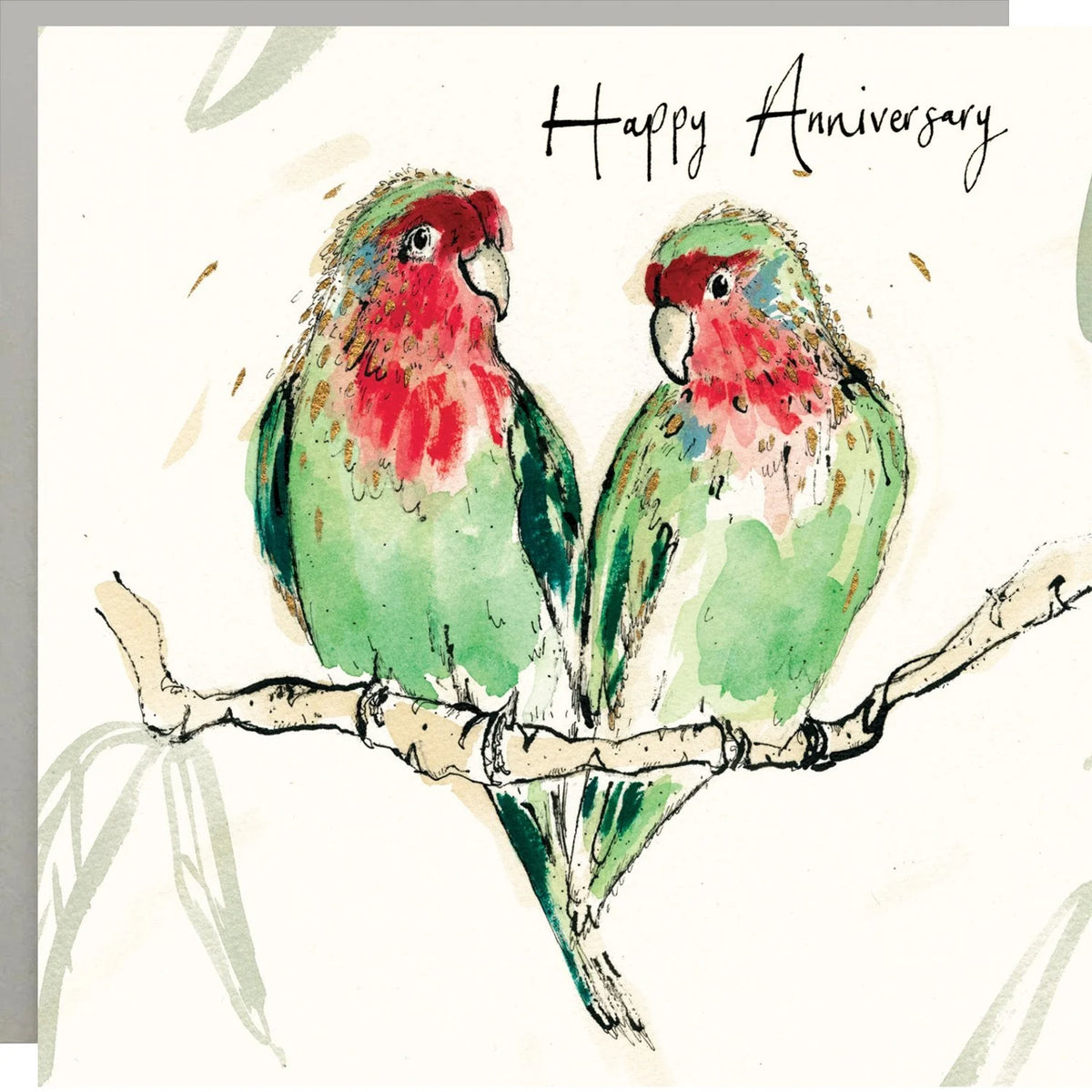 Happy Anniversary Love Birds Card – Camperdown Lane