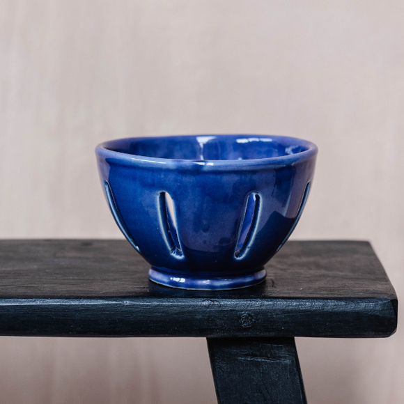 Handmade Ceramic Berry Bowl in Blue