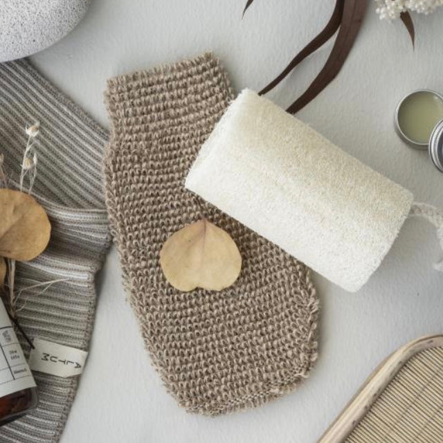 Jute Bath Mitt Camperdown Lane