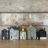 Ceramic House for Tealight in Pale Blue