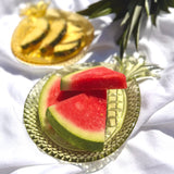 Green Glass Pineapple Tray