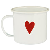 Enamel Mug with Red Heart
