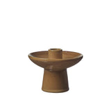 Glazed Porcelain Candle Holder in Copper