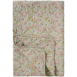 Floral Quilt in Duck Egg and Pink