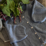 Cropped Sleeve Mohair Cardigan