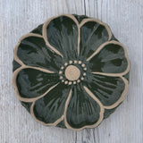 Green Flower Plate