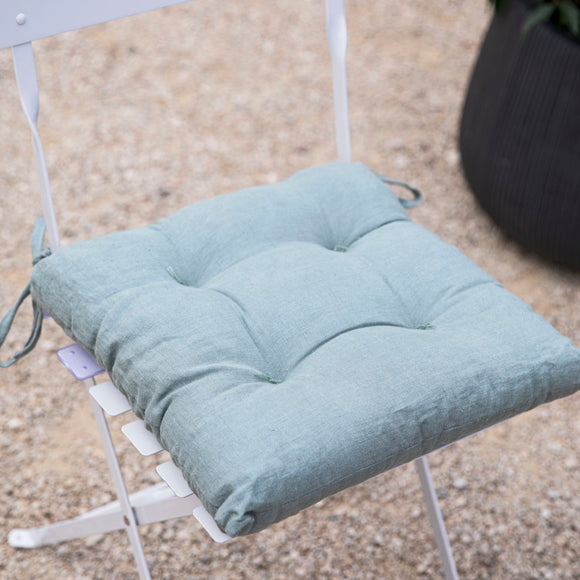 Linen Seat Pad - Rosemary