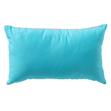 Pink and Blue Stripe Rectangle Cushion