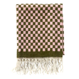 Pink and Green Check Throw