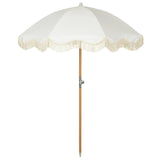 White Fringed Sun Parasol