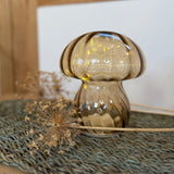 Autumn LED glass mushroom decoration, alternate view