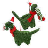 Wool Christmas dinosaur tree decoration