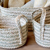 Woven Striped Storage Baskets - 3 Sizes