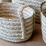 Woven Striped Storage Baskets - 3 Sizes