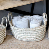 Woven Striped Storage Baskets - 3 Sizes