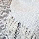 Recycled Cotton Throw in French Grey