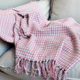 Recycled Cotton Throw in Vintage Rose