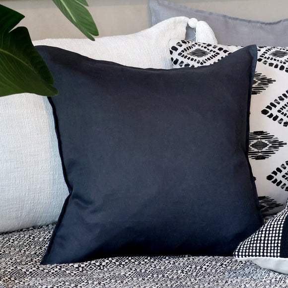 Midnight Linen Cushion 50x50