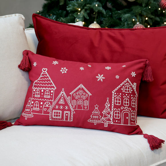 Nordic Houses Christmas Cushion