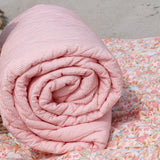 Pink Striped Quilt