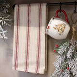 Tea towel with Red Stripes
