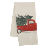 Christmas Tea towel with Car