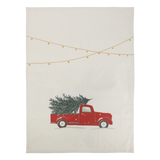 Christmas Tea towel with Car
