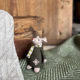 Felt Mouse In Green Cord