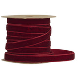 10m Spool Velvet Ribbon - Bordeaux