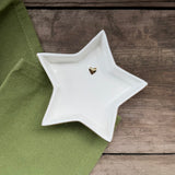 White & Gold Star Trinket Dish