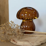 Autumn LED glass mushroom decoration, alternate view