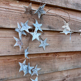 Rustic Glitter Star Garland