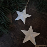 White Enamel Hanging Star