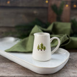 Mini ceramic jug with Christmas tree design