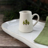 Mini ceramic jug with Christmas tree design, additional view