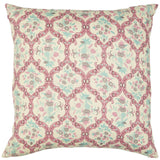 Pink and Green Cotton Cushion 50 x50 cm