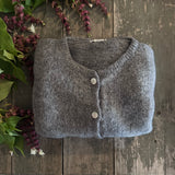 Cropped Sleeve Mohair Cardigan