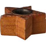 Wooden Star Candle Holder