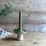 Porcelain Candle Holder in Tawny