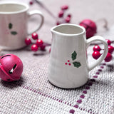 Mini Ceramic Jug with Holly