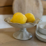 Taupe Pedestal Bowl