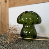 Autumn LED glass mushroom decoration, alternate view