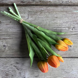 Faux Tulip Bunch - Burnt Orange