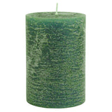 Rustic Pillar Candles in Green