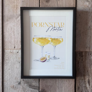 Pornstar Martini Cocktail Framed Print