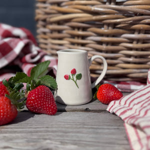 Mini Ceramic Jug with Strawberries