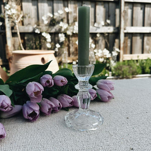 Clear Glass Candlestick