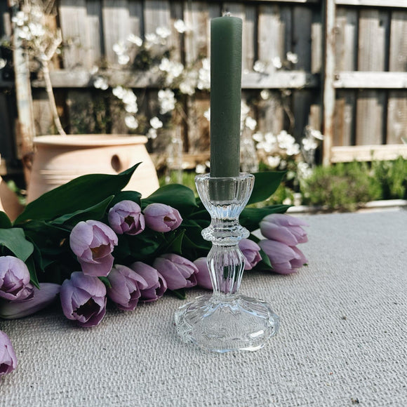 Clear Glass Candlestick