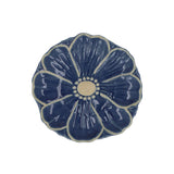 Navy Flower Plate